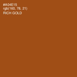 #A04E15 - Rich Gold Color Image