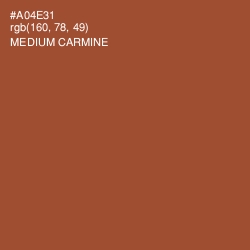 #A04E31 - Medium Carmine Color Image