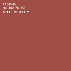 #A04E45 - Apple Blossom Color Image