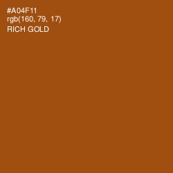 #A04F11 - Rich Gold Color Image