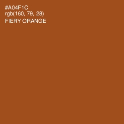 #A04F1C - Fiery Orange Color Image
