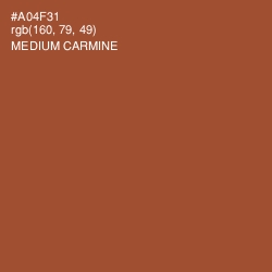 #A04F31 - Medium Carmine Color Image