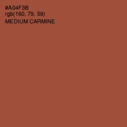 #A04F3B - Medium Carmine Color Image