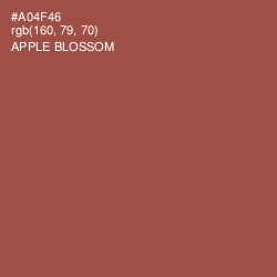 #A04F46 - Apple Blossom Color Image