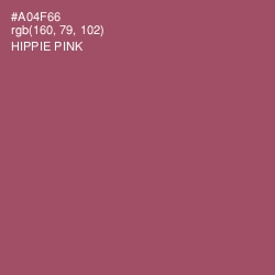 #A04F66 - Hippie Pink Color Image