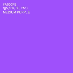#A050FB - Medium Purple Color Image
