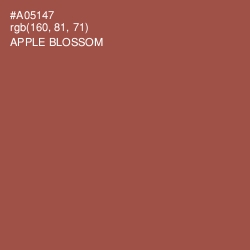 #A05147 - Apple Blossom Color Image