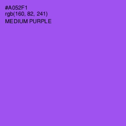 #A052F1 - Medium Purple Color Image