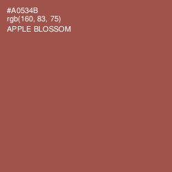 #A0534B - Apple Blossom Color Image