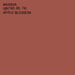 #A0554A - Apple Blossom Color Image