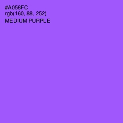 #A058FC - Medium Purple Color Image