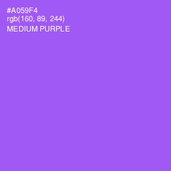 #A059F4 - Medium Purple Color Image