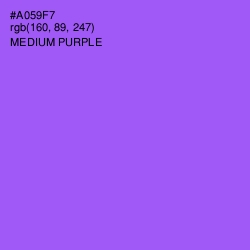 #A059F7 - Medium Purple Color Image