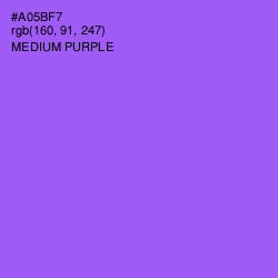 #A05BF7 - Medium Purple Color Image