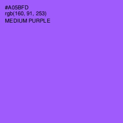 #A05BFD - Medium Purple Color Image