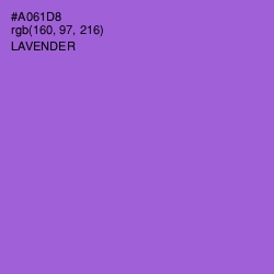 #A061D8 - Lavender Color Image