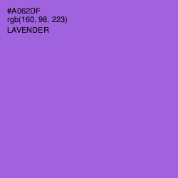 #A062DF - Lavender Color Image