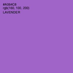 #A064C8 - Lavender Color Image