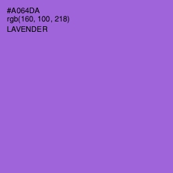 #A064DA - Lavender Color Image