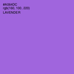 #A064DC - Lavender Color Image