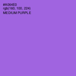 #A064E0 - Medium Purple Color Image