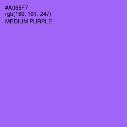 #A065F7 - Medium Purple Color Image