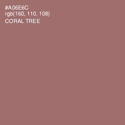 #A06E6C - Coral Tree Color Image