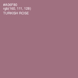 #A06F80 - Turkish Rose Color Image