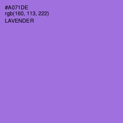 #A071DE - Lavender Color Image