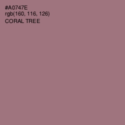 #A0747E - Coral Tree Color Image