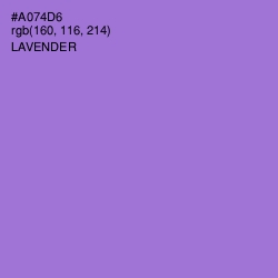#A074D6 - Lavender Color Image