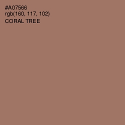 #A07566 - Coral Tree Color Image