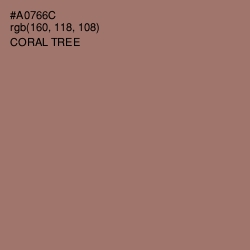 #A0766C - Coral Tree Color Image