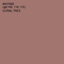 #A0766E - Coral Tree Color Image