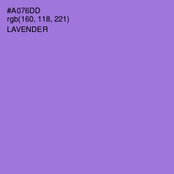 #A076DD - Lavender Color Image