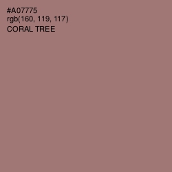 #A07775 - Coral Tree Color Image
