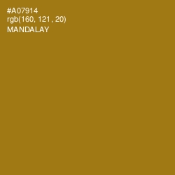 #A07914 - Mandalay Color Image