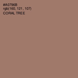 #A0796B - Coral Tree Color Image