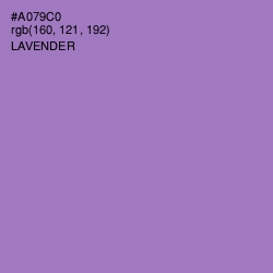 #A079C0 - Lavender Color Image