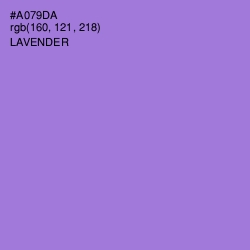 #A079DA - Lavender Color Image