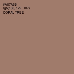 #A07A6B - Coral Tree Color Image