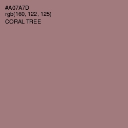 #A07A7D - Coral Tree Color Image