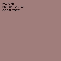 #A07C7B - Coral Tree Color Image