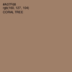 #A07F68 - Coral Tree Color Image