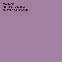 #A080A0 - Amethyst Smoke Color Image