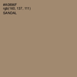 #A0896F - Sandal Color Image