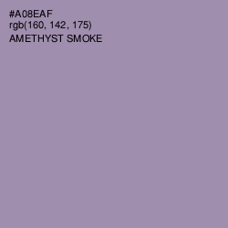 #A08EAF - Amethyst Smoke Color Image