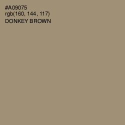 #A09075 - Donkey Brown Color Image