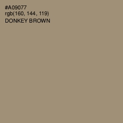 #A09077 - Donkey Brown Color Image