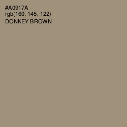 #A0917A - Donkey Brown Color Image